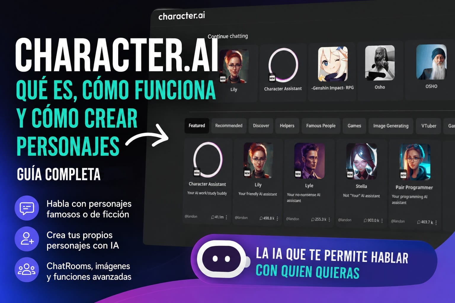 Character.AI: la inteligencia artificial para chatear con personajes ...